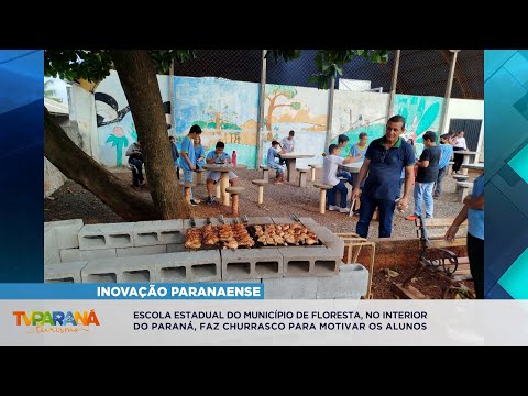 Escola estadual no município de Floresta, no interior do Paraná, faz churrasco para motivar alunos