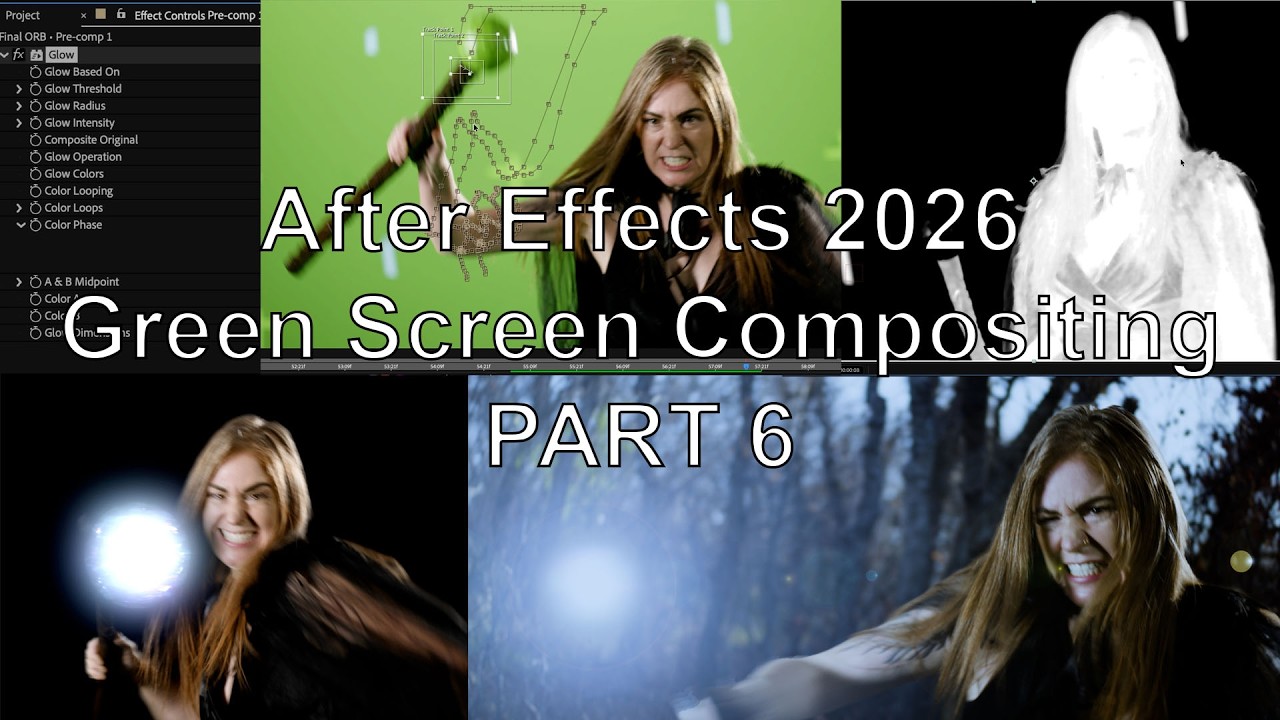 After Effects Series Motion Tracking, Green Screen compositing PART 6: Creating Orb, Track to Staff