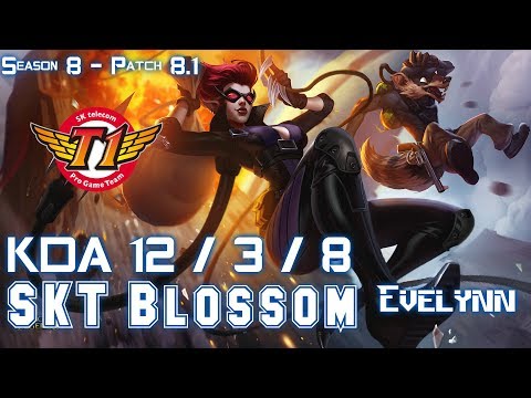 SKT T1 Blossom EVELYNN vs SKT T1 Blank CAMILLE Jungle - Patch 8.1 KR Ranked