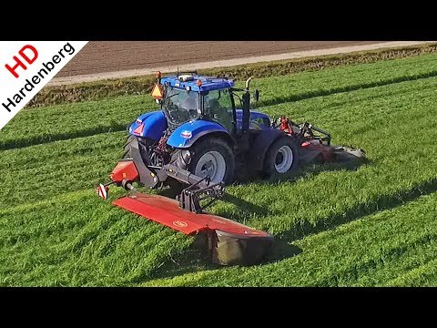 Mowing grass | New Holland T6080 + Vicon Extra 736T | Gras maaien in de Flevopolder | 2018