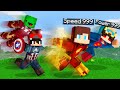 DC Speedrunners JJ And Nico VS MARVEL Hunters Mikey And Cash In Minecraft Maizen