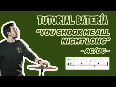 Cómo tocar YOU SHOOK ME ALL NIGHT LONG en BATERÍA – AC/DC (TUTORIAL Español)