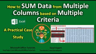 How to Sum Multiple Columns Based on Multiple Criteria | MS Excel Tutorial | Excel Formulas