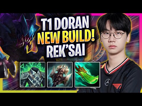 T1 DORAN TRIES NEW REK'SAI BUILD! - T1 Doran Plays Rek'sai TOP vs Tahm Kench!