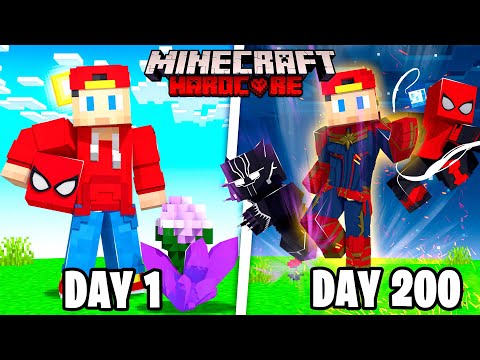 Surviving 200 Days in Hardcore Minecraft as a Superhero!