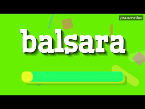 BALSARA - HOW TO PRONOUNCE IT!?