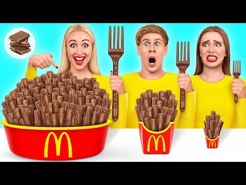 Küçük, Orta ve Büyük Tabak Meydan Okumasi | Yemek Savaşı Multi DO Challenge