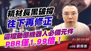 精材長黑破撐，往下再修正！這檔動態機器人必備元件PBR僅1.99倍！｜台股攻略｜劉烱德 (圖)