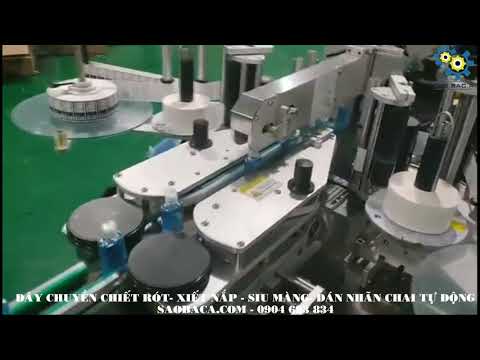 Máy Chiết Siu Màng Xiết Nắp Dán Nhãn Chai