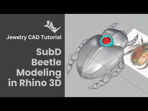 Crafting Beetles with Flawless SubD Surfaces: A Rhino 3D Modeling Tutorial #463