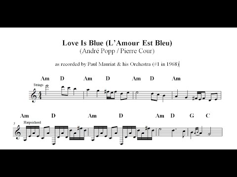 Chords for Love Is Blue (Paul Mauriat)
