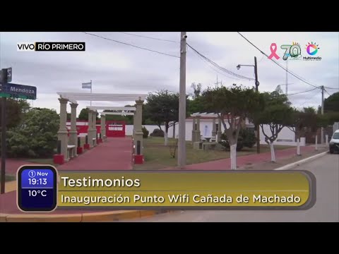 Inauguración Punto Wifi Cañada de Machado. RIO TV INFORMA. 1 Noviembre 2023