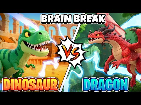 Going on a Dragon vs Dino Hunt! | Freeze Dance | Brain Break Party for Kids | Danny Go Inspried