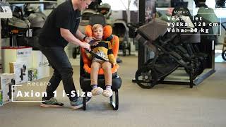 Recaro Axion 1 i-Size Epic green Instalace a usazení dítěte do autosedačky Recaro Axion 1 i-Size