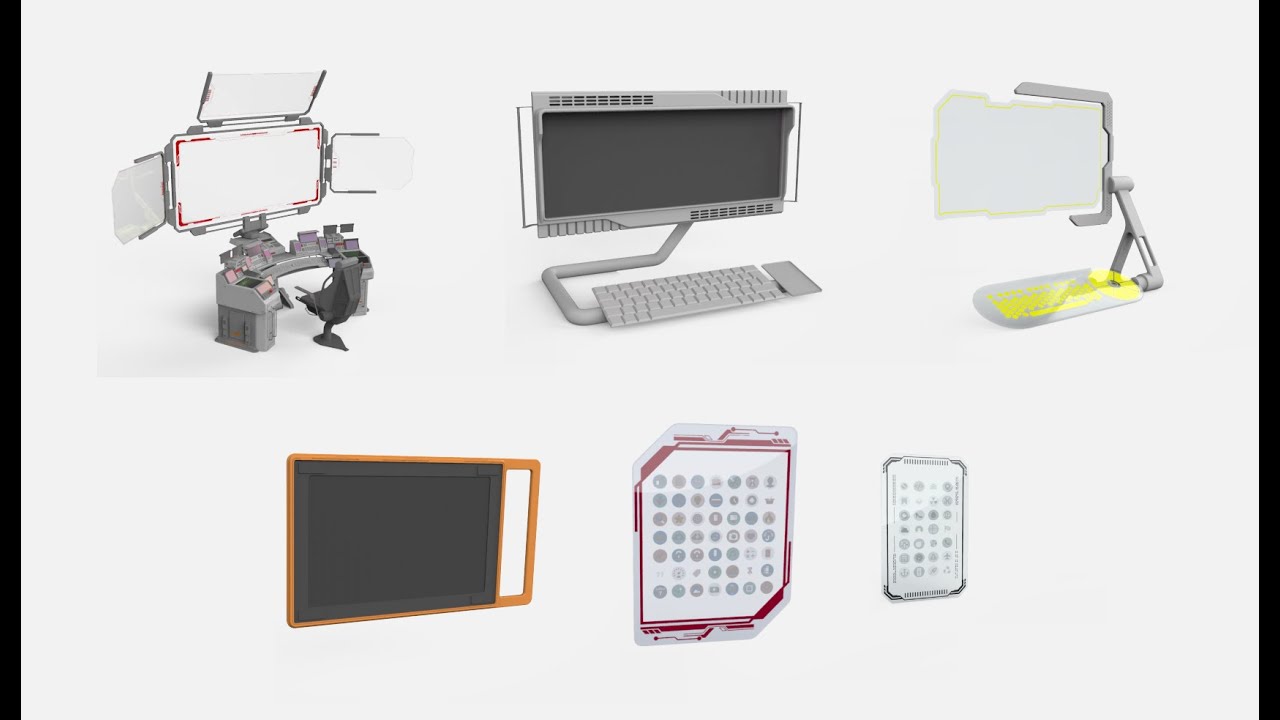 Computadora de ciencia ficci&oacute;n Modelo 3D