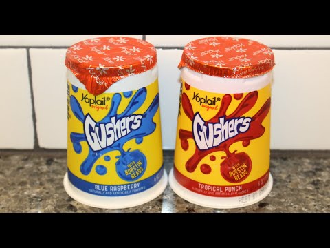Yoplait Gushers Yogurt with Burstin' Beads: Blue...