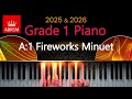 ABRSM 2025 2026 Grade 1 Piano Exam A 1 Fireworks Minuet G F Handel
