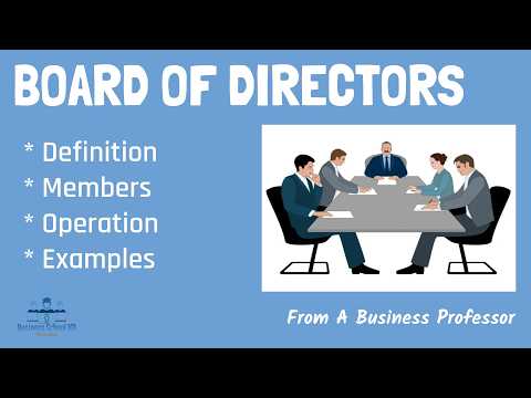 What is Board of Directors? | From A Business Professor