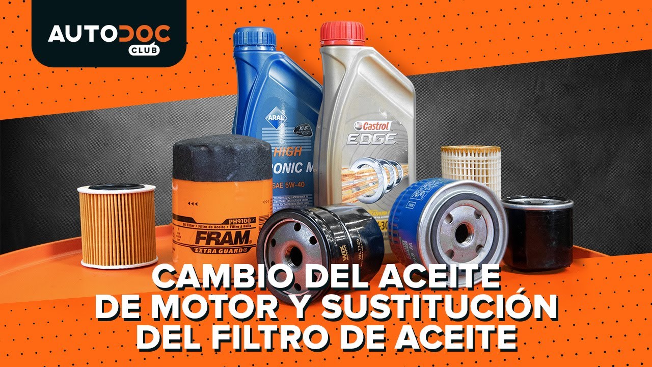 Cómo cambiar: aceite y filtro en un coche