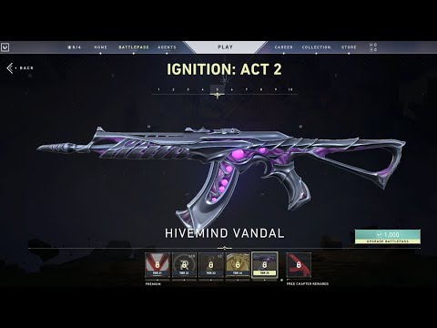 Valorant ACT II - FULL BATTLEPASS SHOWCASE (Free Rewards & New Skins)