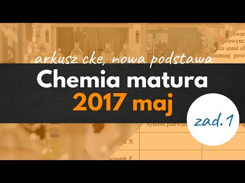 pierwiastki X i Z 💙 matura chemia arkusz CKE 2017 MAJ | zadanie 1