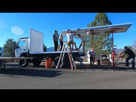 Test fitting the Total Composites Expedition Camper walls and ceiling