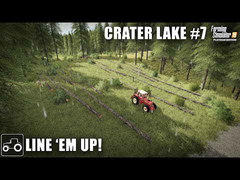 Clearing Trees, Selling Wool & Silage Bales Crater Lake #7 Farming Simulator 19 Timelapse