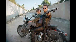 The Terminator 2: All Bike Scenes - Harley-Davidson - FAT BOY - Schwarzenegger