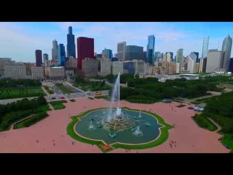 Aerial of Downtown Chicago By: Seen Above Media,Inc.