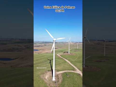 Usina Eólica de Palmas na divisa de SC/PR #sul #palmas #paraná #usinaeolica #santacatarina #gramado