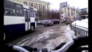 preview picture of video 'Bicycling by russian city: car crush spotted.'