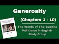 (Pali Canon Study Group) Generosity - Volume 13 - (Chapter 1-10)