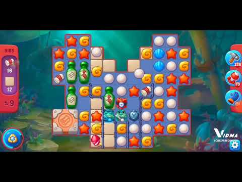 Fishdom. 9185 hard level no boosters and diamonds. 14 moves
