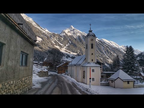 🇦🇹Driving between Mayrhofen and Brandberg in winter (Austria, Tirol, Zillertal) 27.12.2020.