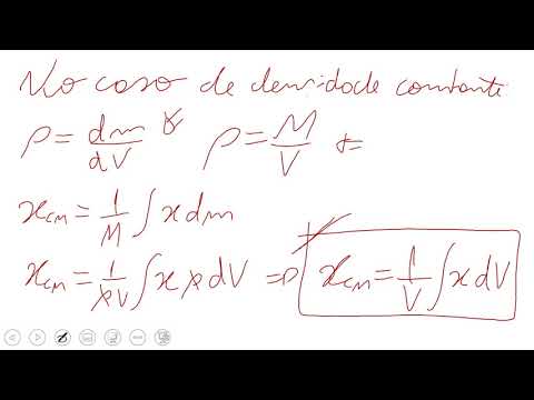 Física 1: Centro de massa: haste com densidade homogênea e não homogênea.