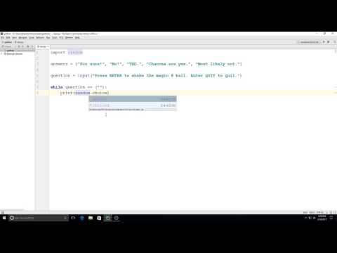 Magic 8 Ball Program In Python Solution