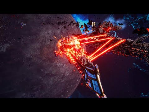 Chaos vs Imperial Navy! - Massive Battle, Skirmish Gameplay, Battlefleet Gothic Armada 2