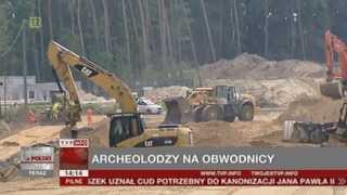 Archeologiczne odkrycia przy budowie obowodnicy Poznania (Raport z Polski TVP Info, 05.07.2013)