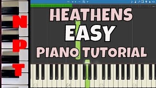 How to play Heathens by Twenty One Pilots - EASY Piano Tutorial