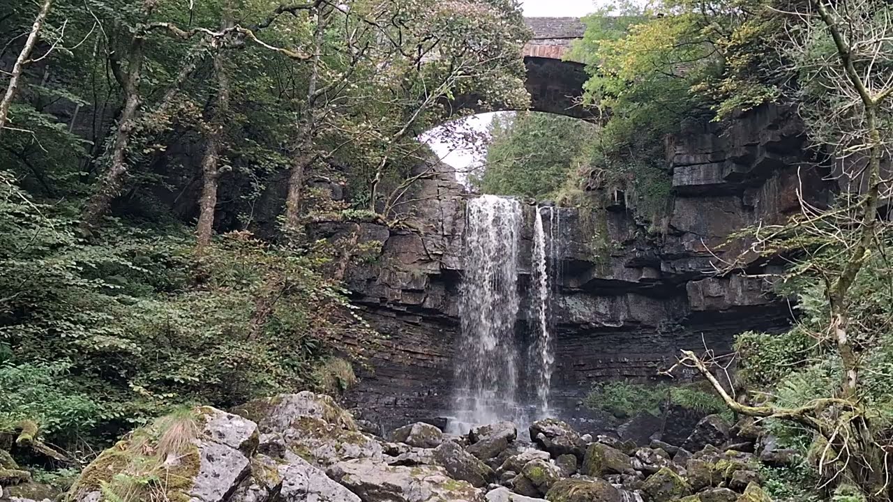 The Most Relaxing Waterfall Ever | 20 Minutes of Peaceful Water Sounds of Ashgill Force Waterfall, Cumbria, North Pennines, England  
