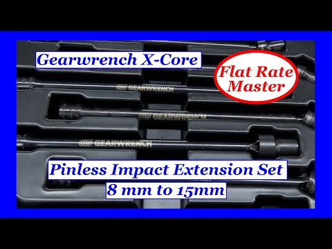 Gearwrench X-Core Pinless Impact Extension Set- 8 mm to 15mm