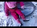 Mattie Snow Sleds Alone At 3yrs 12 2010 TN