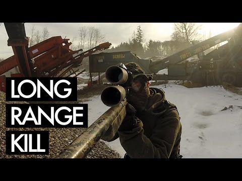 Long Range Kill - Airsoft Sniper Gameplay - Gravelpit