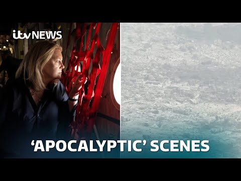 Aerial footage filmed by ITV News shows the scale of Gaza's destruction | ITV News