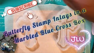 Resin Project - Using Stamps as Inlays & Pigment Paste to Marble✝️🦋