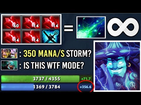 WORLD RECORD +350 MANA/s Storm Spirit Unlimited Zip Zap Whole Map Yasha and Kaya EPIC Game Dota 2