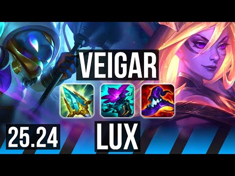 VEIGAR vs LUX (MID) | 8/1/9 | EUW Master | 25.24