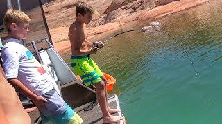 Kid Catches Giant Catfish!