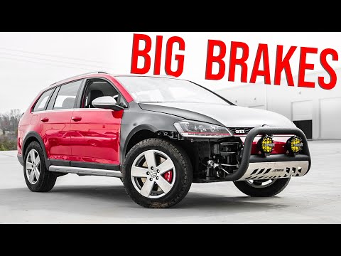 Big Brakes from an Audi on our Project MK7 Alltrack!