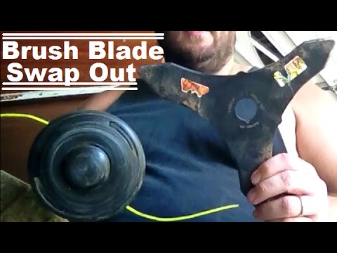 DIY How To Turn Your Weed Trimmer Head Into A Brush Cutter Blade To Clear Land And Property